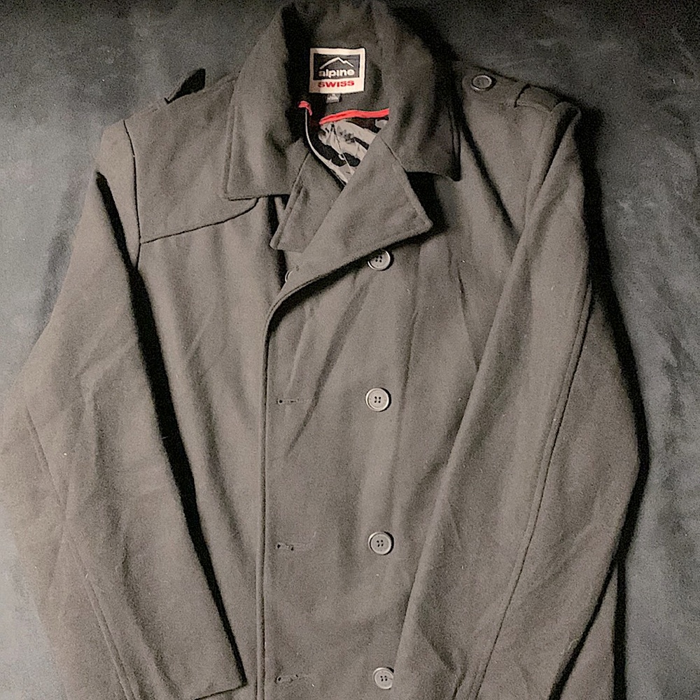 Alpine Swiss Mens Pea Coat (High End)